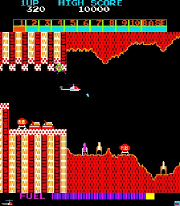 Super Cobra (bootleg) screen shot game playing